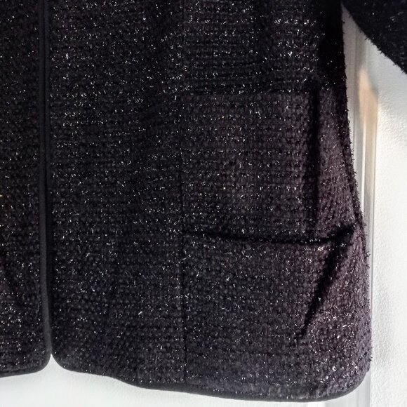 Saks Fifth Avenue Black Label Black Sparkle Blazer - Picture 3 of 6